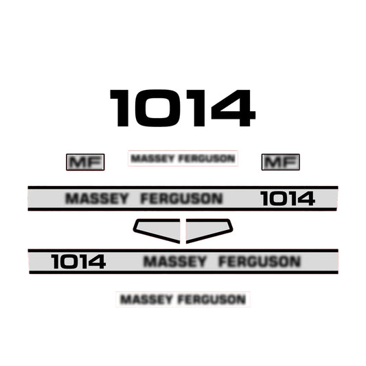 Aftermarket Decal Kit Compatible with Massey Ferguson 1014 – Premium Hood Stripe Restoration Set