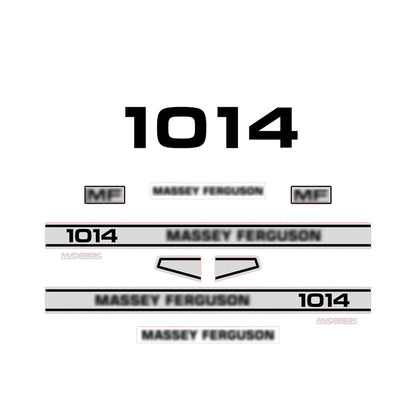 Aftermarket Decal Kit Compatible with Massey Ferguson 1014 – Maxiblok Restoration Vinyl Set