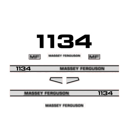 Aftermarket Decal Kit Compatible with Massey Ferguson 1134 (L) – Premium Restoration Vinyl Set