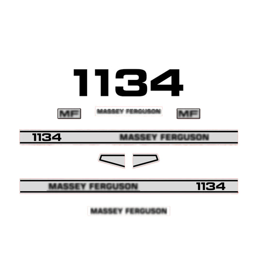 Aftermarket Decal Kit Compatible with Massey Ferguson 1134 (L) – Premium Restoration Vinyl Set