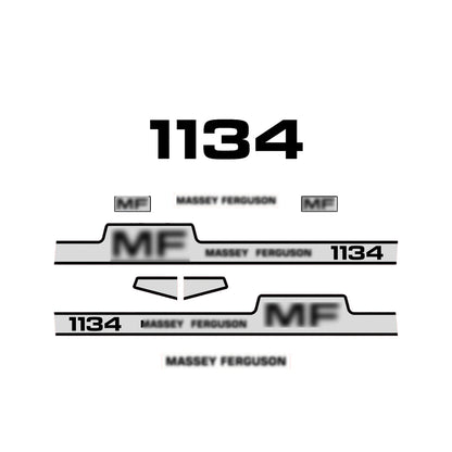 Aftermarket Decal Kit Compatible with Massey Ferguson 1134 – Premium Restoration Vinyl Set