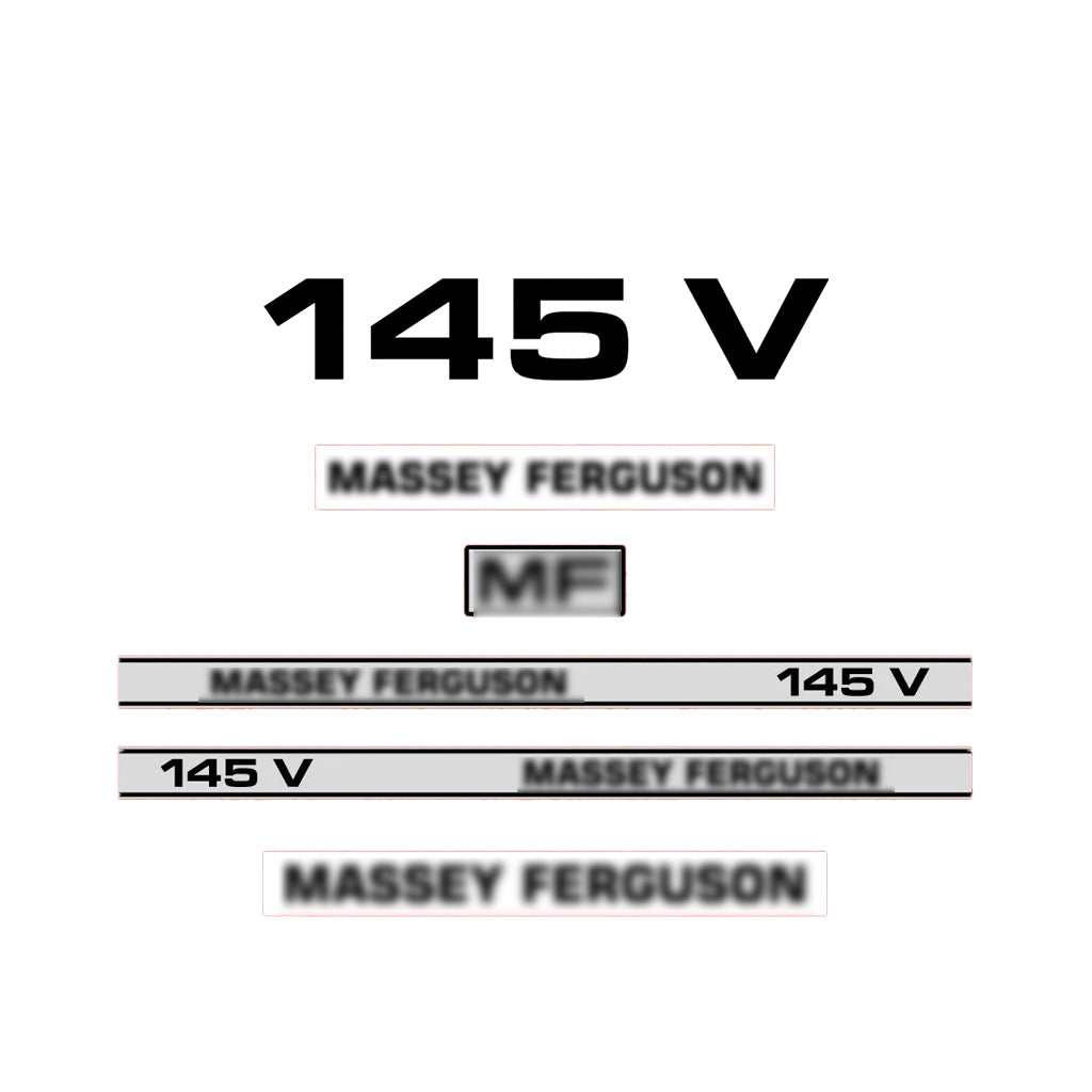 Aftermarket Decal Kit Compatible with Massey Ferguson 145 V – Vineyard and Orchard Tractor Graphics Set