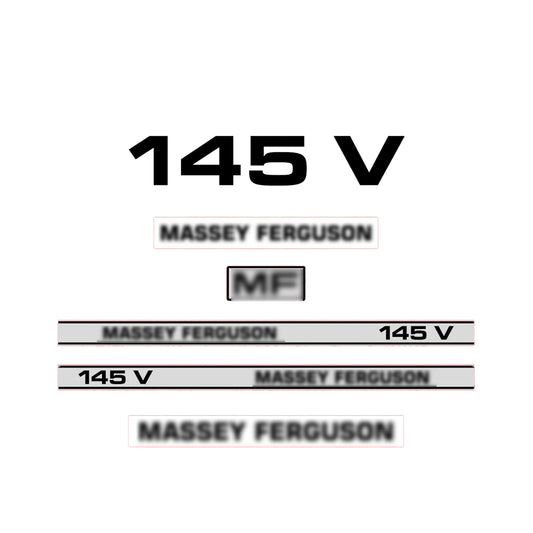 Aftermarket Decal Kit Compatible with Massey Ferguson 145 V – Vineyard and Orchard Tractor Graphics Set