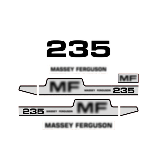 Aftermarket Decal Kit Compatible with Massey Ferguson 235 – Premium Hood Stripes and Logo Set