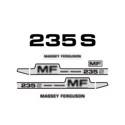 Aftermarket Decal Kit Compatible with Massey Ferguson 235 S – Premium Restoration Vinyl Set