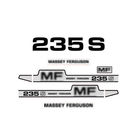 Aftermarket Decal Kit Compatible with Massey Ferguson 235 S – Premium Restoration Vinyl Set