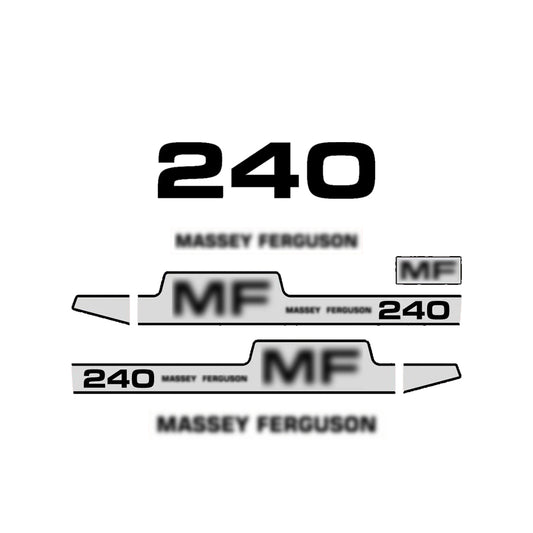 Aftermarket Decal Kit Compatible with Massey Ferguson 240 – Premium Restoration Vinyl Set