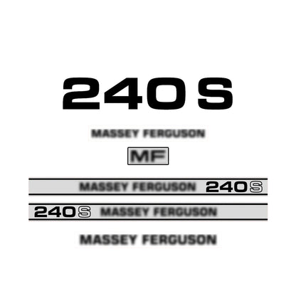 Aftermarket Decal Kit Compatible with Massey Ferguson 240 S (L) – 200 Series Restoration Vinyl Set