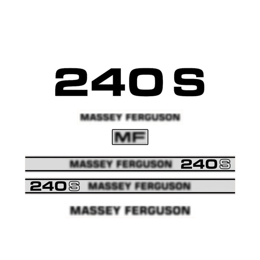 Aftermarket Decal Kit Compatible with Massey Ferguson 240 S (L) – 200 Series Restoration Vinyl Set
