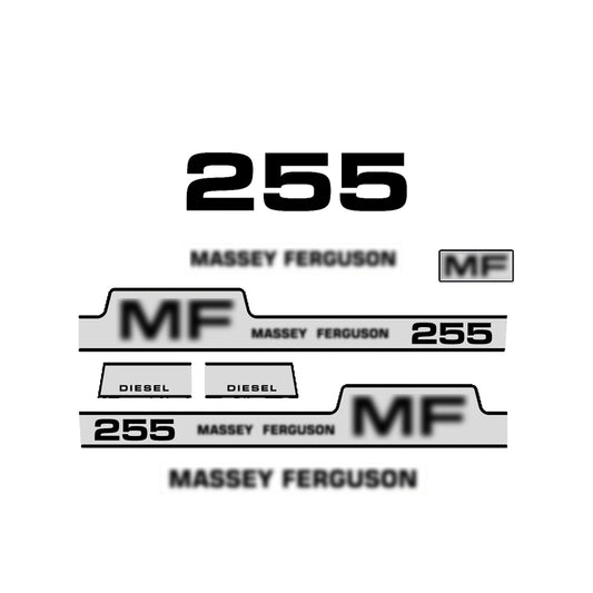 Aftermarket Decal Kit Compatible with Massey Ferguson 255 – Diesel Model Restoration Vinyl Set