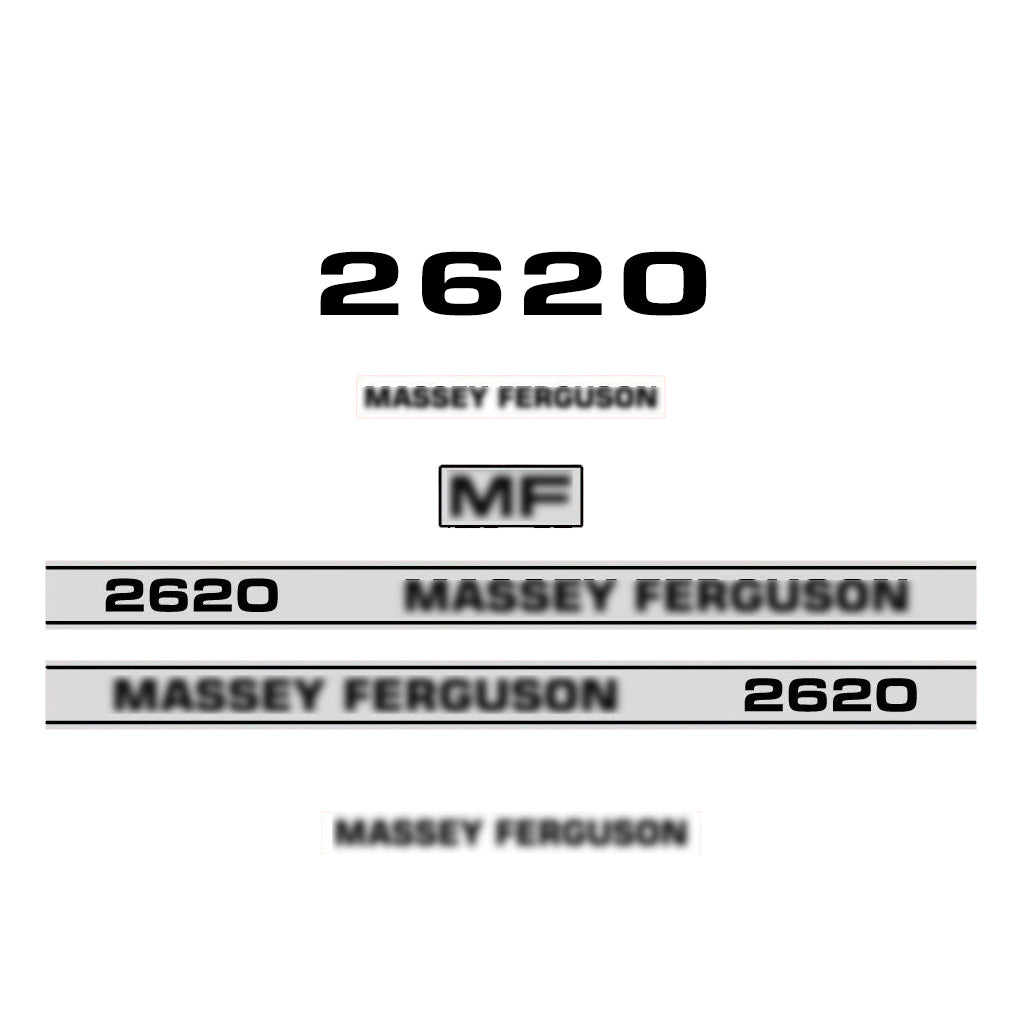 Aftermarket Decal Kit Compatible with Massey Ferguson 2620 – Premium Restoration Vinyl Set