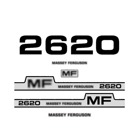 Aftermarket Decal Kit Compatible with Massey Ferguson 2620 – Stepped Stripe Restoration Set