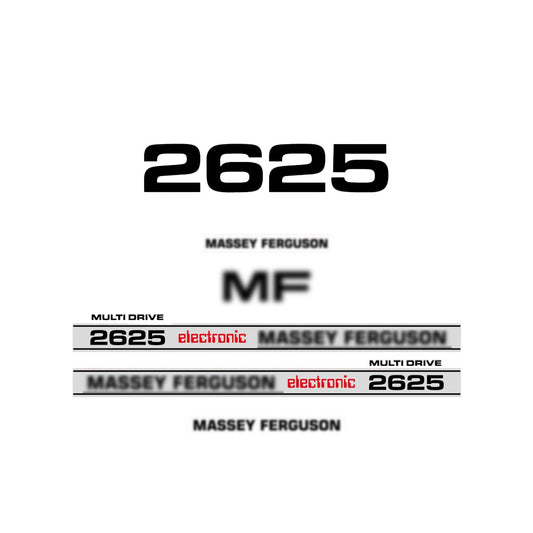 Aftermarket Decal Kit Compatible with Massey Ferguson 2625 – Electronic Multi Drive Restoration Set