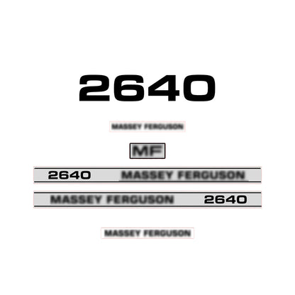 Aftermarket Decal Kit Compatible with Massey Ferguson 2640 – Premium Restoration Vinyl Set
