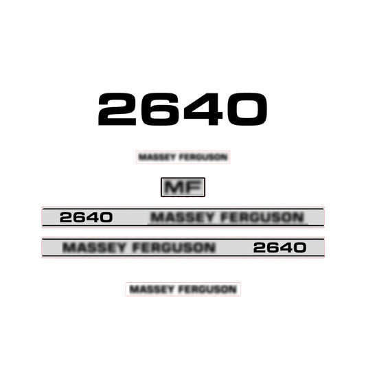 Aftermarket Decal Kit Compatible with Massey Ferguson 2640 – Premium Restoration Vinyl Set