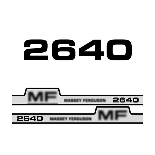 Aftermarket Decal Kit Compatible with Massey Ferguson 2640 – Stepped Stripe Restoration Set