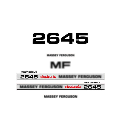 Aftermarket Decal Kit Compatible with Massey Ferguson 2645 – Electronic Multi Drive Restoration Set