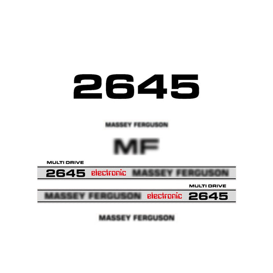 Aftermarket Decal Kit Compatible with Massey Ferguson 2645 – Electronic Multi Drive Restoration Set