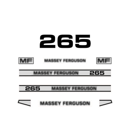 Aftermarket Decal Kit Compatible with Massey Ferguson 265 – Premium Restoration Vinyl Set