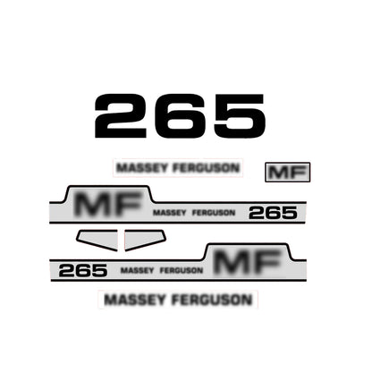 Aftermarket Decal Kit Compatible with Massey Ferguson 265 – Premium Hood Stripes and Logo Set