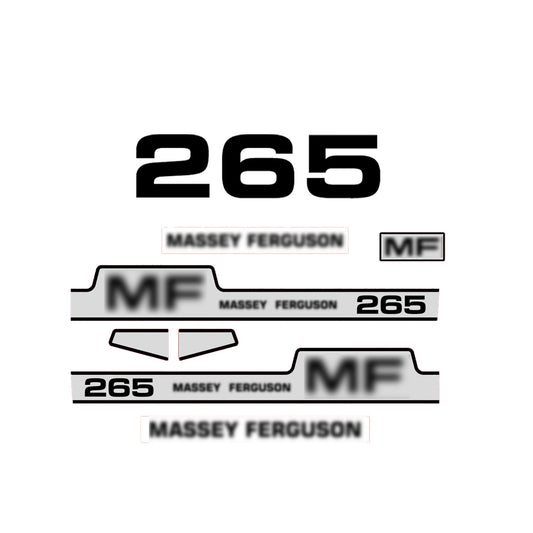 Aftermarket Decal Kit Compatible with Massey Ferguson 265 – Premium Hood Stripes and Logo Set
