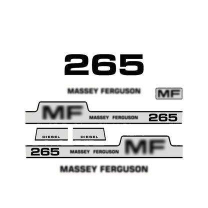 Aftermarket Decal Kit Compatible with Massey Ferguson 265 – Diesel Model Restoration Vinyl Set