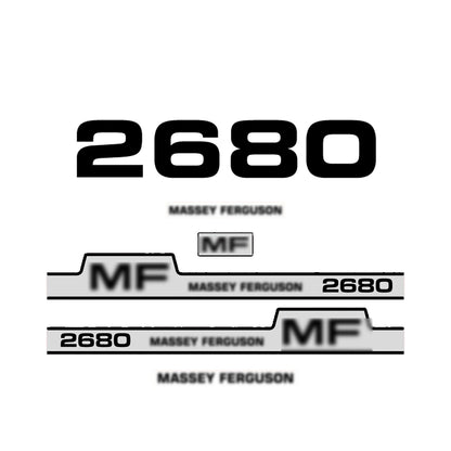 Aftermarket Decal Kit Compatible with Massey Ferguson 2680 – Stepped Stripe Restoration Set