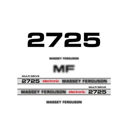 Aftermarket Decal Kit Compatible with Massey Ferguson 2725 – Electronic Multi Drive Restoration Set