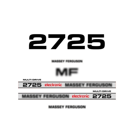 Aftermarket Decal Kit Compatible with Massey Ferguson 2725 – Electronic Multi Drive Restoration Set
