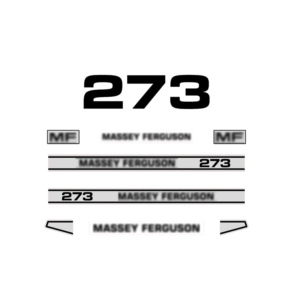 Aftermarket Decal Kit Compatible with Massey Ferguson 273 – Premium Restoration Vinyl Set