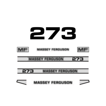 Aftermarket Decal Kit Compatible with Massey Ferguson 273 – Premium Restoration Vinyl Set