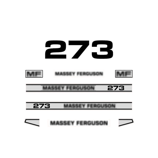 Aftermarket Decal Kit Compatible with Massey Ferguson 273 – Premium Restoration Vinyl Set