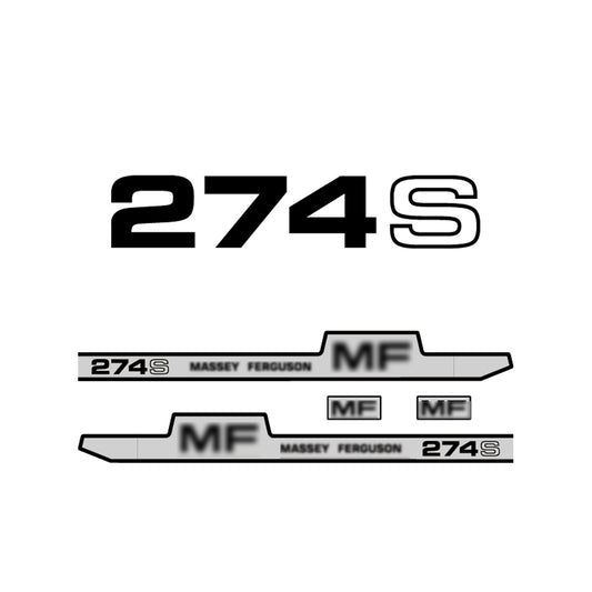 Aftermarket Decal Kit Compatible with Massey Ferguson 274 S – Premium Hood Stripe Graphics Set
