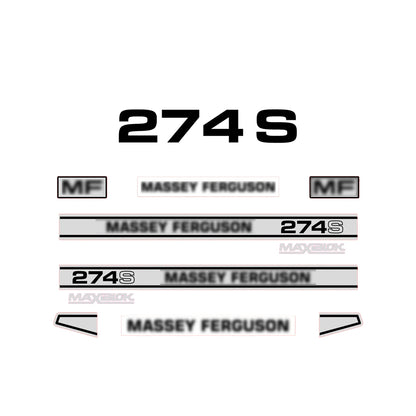 Aftermarket Decal Kit Compatible with Massey Ferguson 274 S – Maxiblok Restoration Vinyl Set