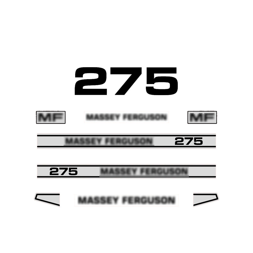 Aftermarket Decal Kit Compatible with Massey Ferguson 275 – Premium Restoration Vinyl Set