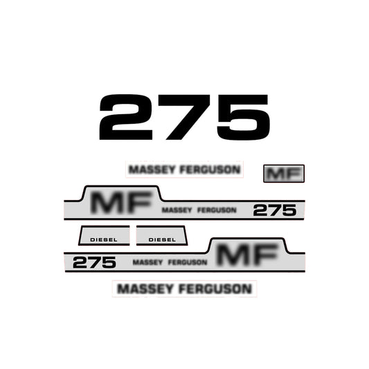 Aftermarket Decal Kit Compatible with Massey Ferguson 275 – Diesel Model Restoration Vinyl Set