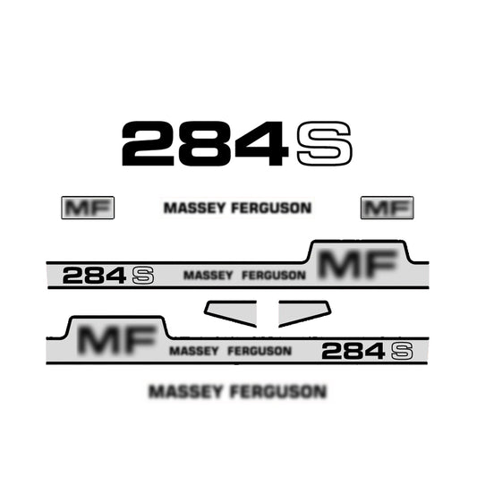 Aftermarket Decal Kit Compatible with Massey Ferguson 284 S – Premium Hood Stripe Graphics Set