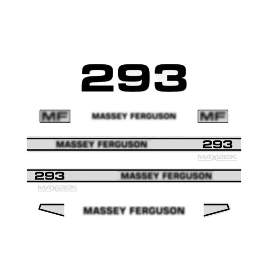 Aftermarket Decal Kit Compatible with Massey Ferguson 293 – Premium Restoration Vinyl Set