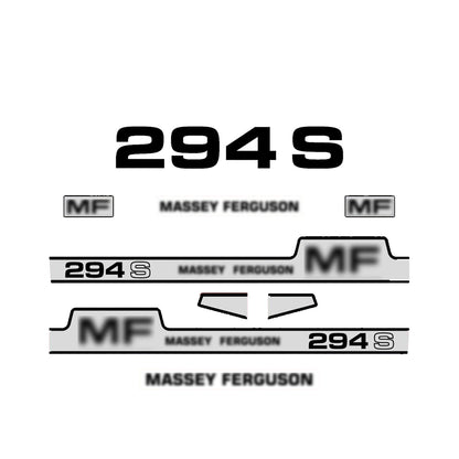 Aftermarket Decal Kit Compatible with Massey Ferguson 294 S – Premium Restoration Vinyl Set