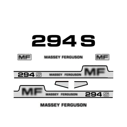 Aftermarket Decal Kit Compatible with Massey Ferguson 294 S – Premium Restoration Vinyl Set