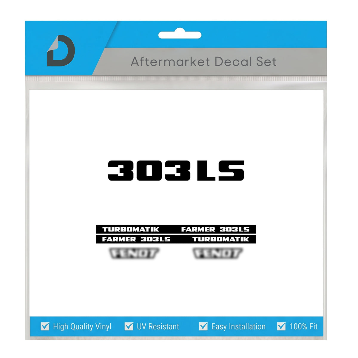 Fendt Farmer 303 LS Turbomatik Decal Set - restoration kit Early 300 Series