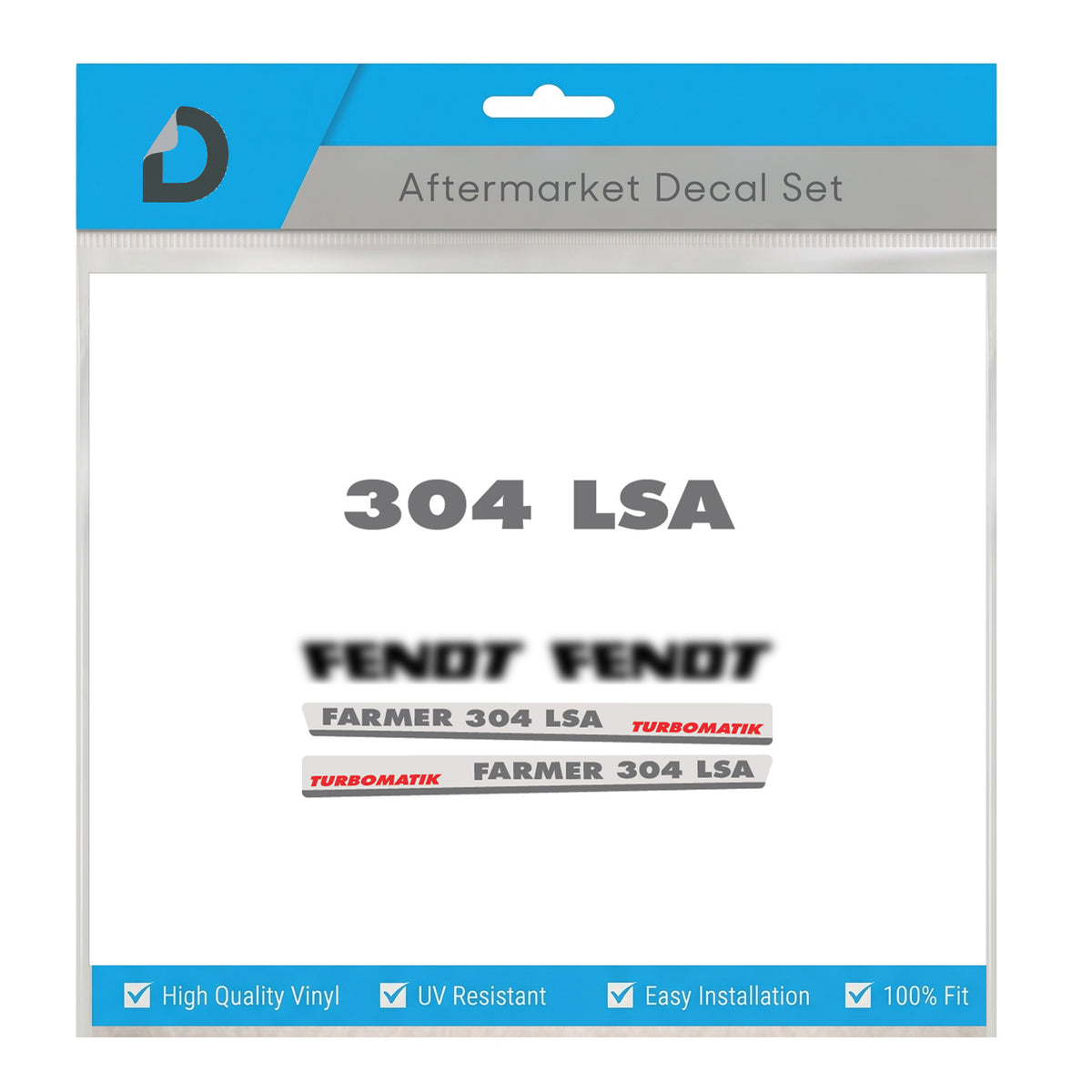 Fendt Farmer 304 LSA Turbomatik Decal Kit - Classic 4WD Series