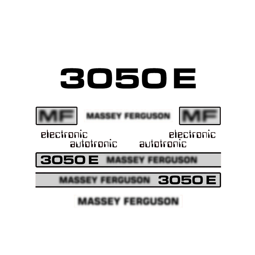 Aftermarket Decal Kit Compatible with Massey Ferguson 3050 E – Autotronic Restoration Vinyl Set
