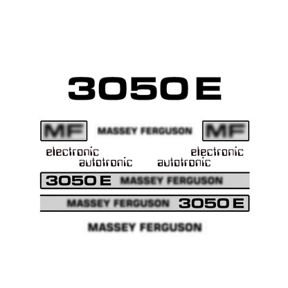 Aftermarket Decal Kit Compatible with Massey Ferguson 3050 E – Autotronic Restoration Vinyl Set