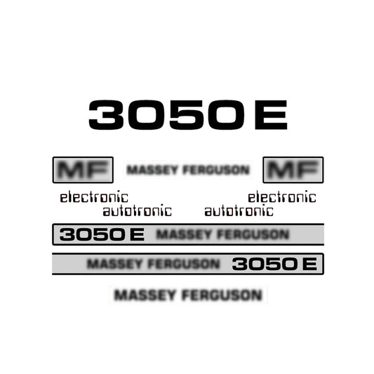 Aftermarket Decal Kit Compatible with Massey Ferguson 3050 E – Autotronic Restoration Vinyl Set