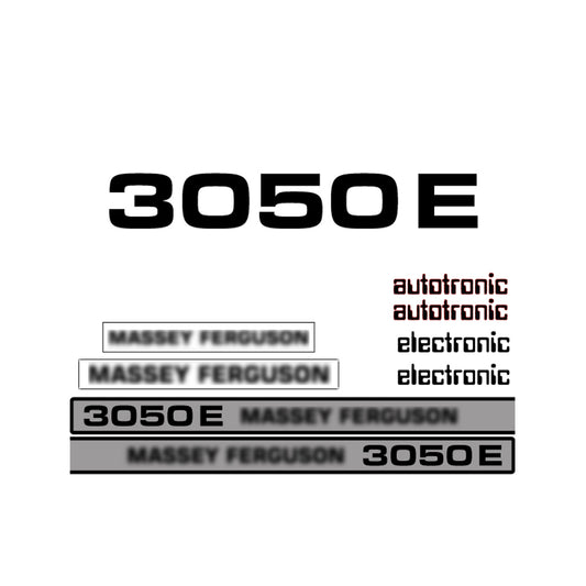 Aftermarket Decal Kit Compatible with Massey Ferguson 3050 E – Premium Restoration Vinyl Set