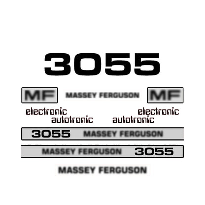 Aftermarket Decal Kit Compatible with Massey Ferguson 3055 – Autotronic Restoration Vinyl Set