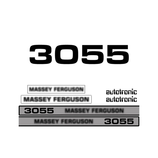 Aftermarket Decal Kit Compatible with Massey Ferguson 3055 – Autotronic Restoration Vinyl Set