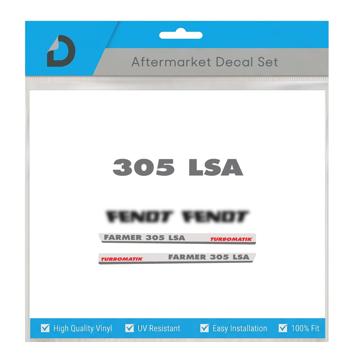 Fendt Farmer 305 LSA Turbomatik Decal Kit - Classic 4WD Series Premium Vinyl Set