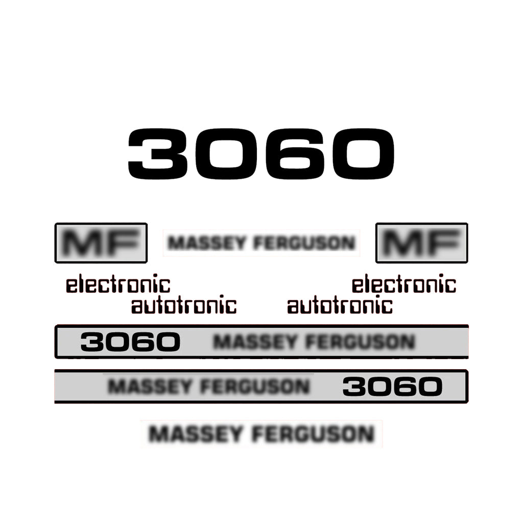 Aftermarket Decal Kit Compatible with Massey Ferguson 3060 – Autotronic Restoration Vinyl Set